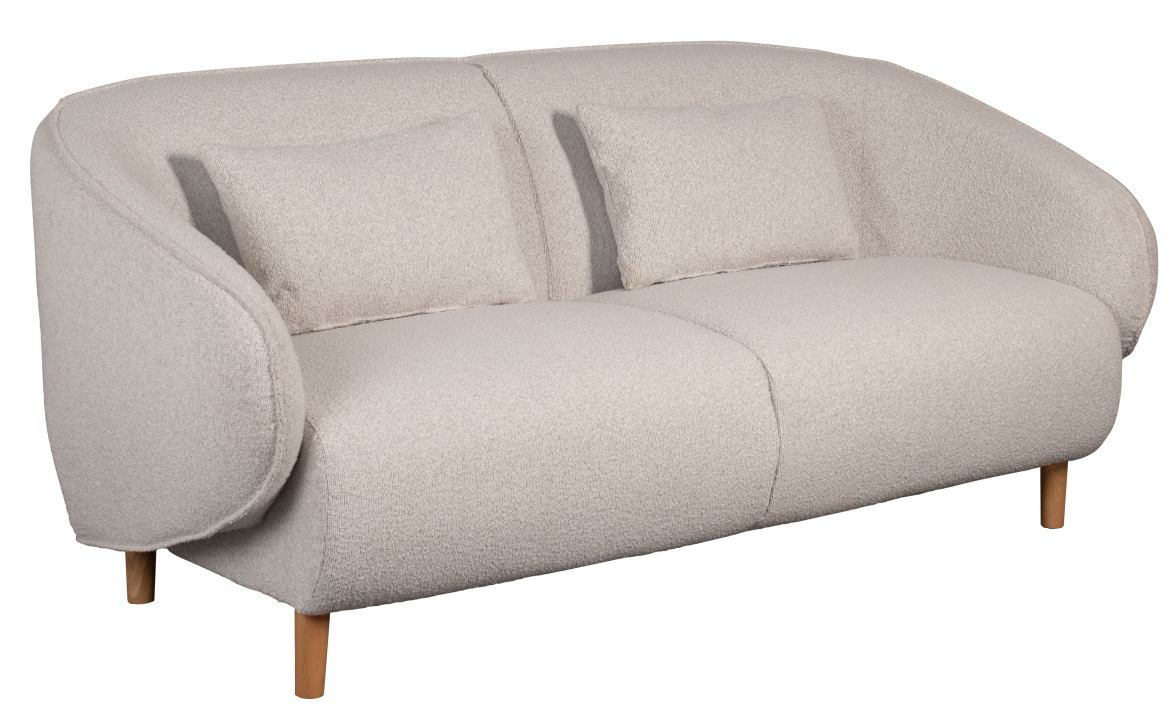 Lounge Sofa Alezio Dreisitzer Beige inkl. Knuffelkissen Beige Lounge Sofa Alezio Dreisitzer Beige inkl. Knuffelkissen Beige